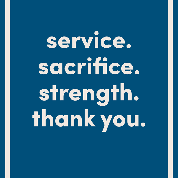 Thank You For Your Sacrifice Greeting Card View