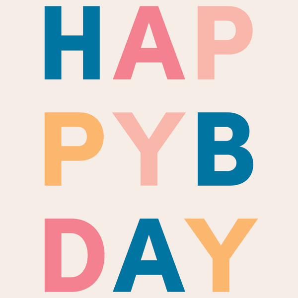 Happy Birthday Letters Greeting Card View