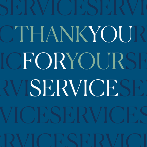 Thank You For Your Service Greeting Card View