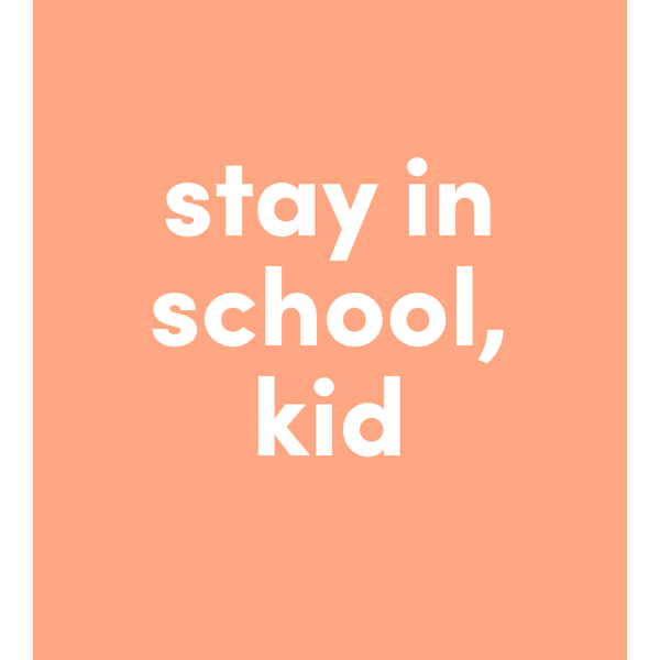 Stay in School Greeting Card View