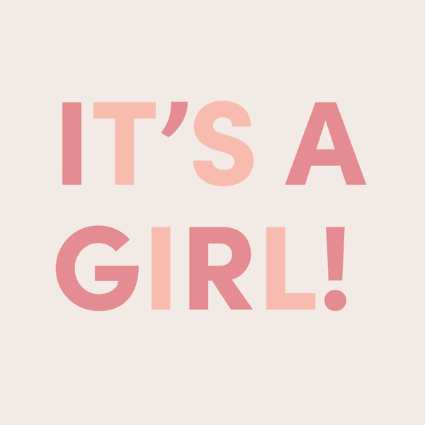 It's A Girl Greeting Card View