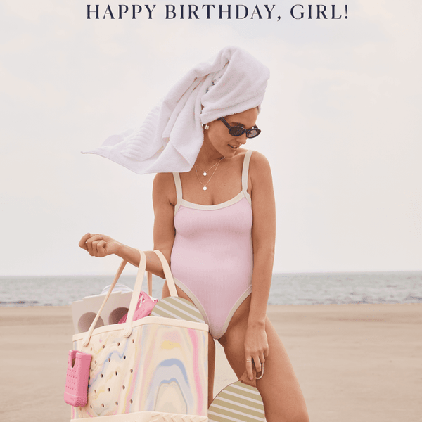 Happy Birthday Beach Greeting Card View
