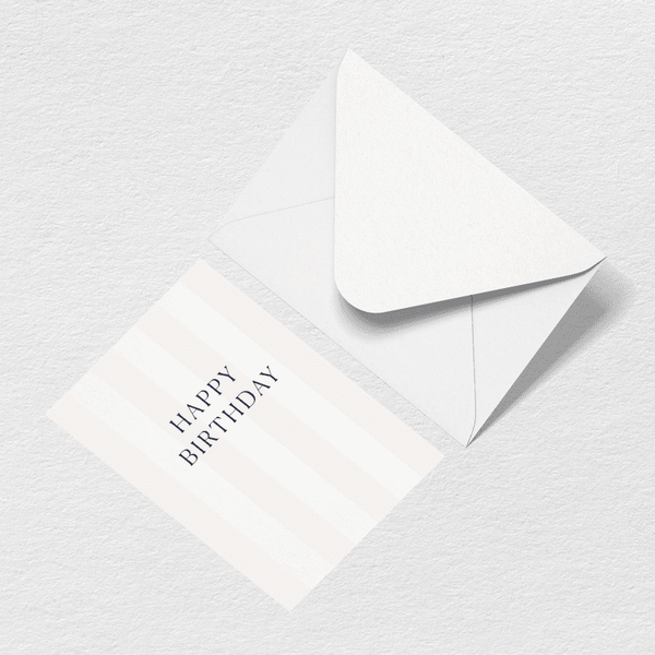 Happy Birthday Stripes Greeting Card View