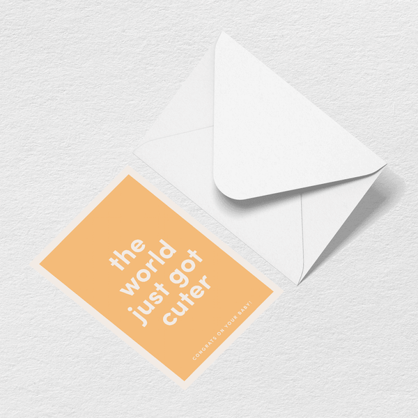World Just Got Cuter Greeting Card View