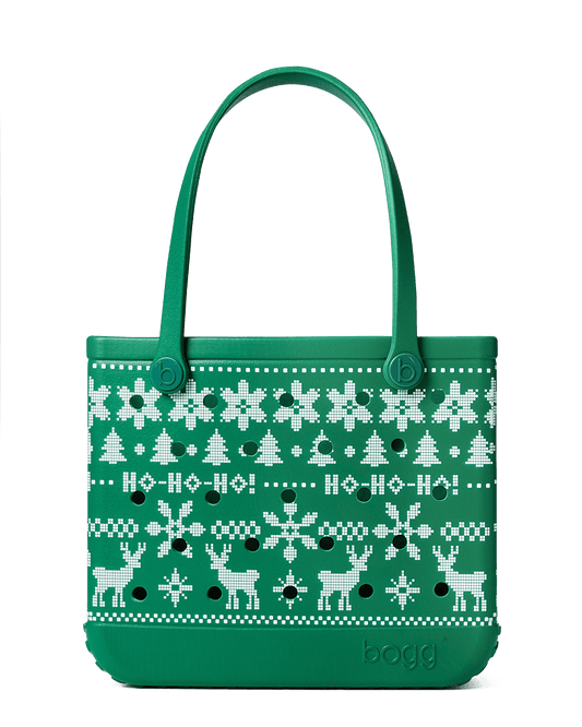 Medium Bogg® Bag - Ugly Sweater - Green. 01