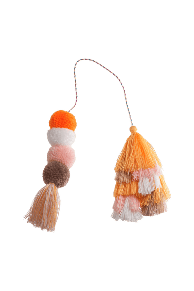 Bogg Bag Bauble - Creamsicle Double Tassel View 1
