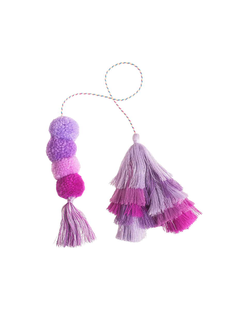 Bogg Bag Bauble - Purple Rain Double Tassel