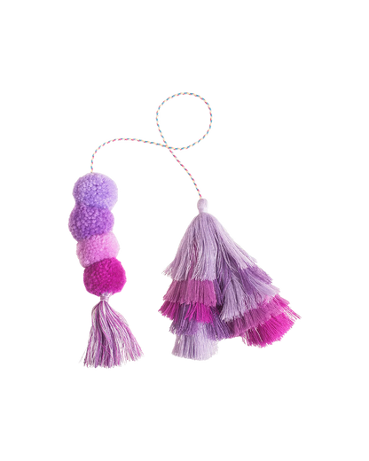 Bogg Bag Bauble - Purple Rain Double Tassel