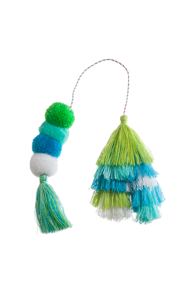 Bogg Bag Bauble - Seaweed Double Tassel View 1
