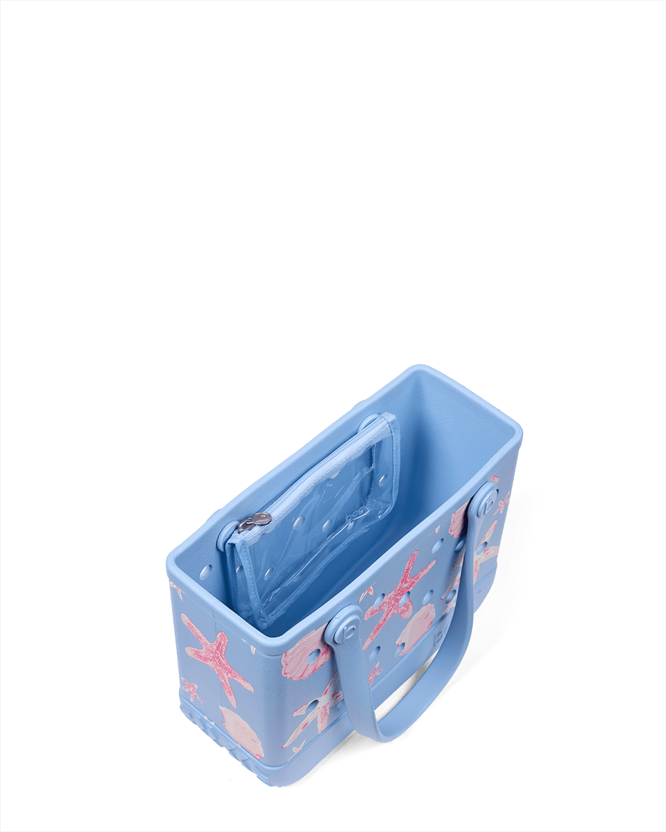 Bitty Bogg Bag - Carolina Blue Shells and Starfish View 
