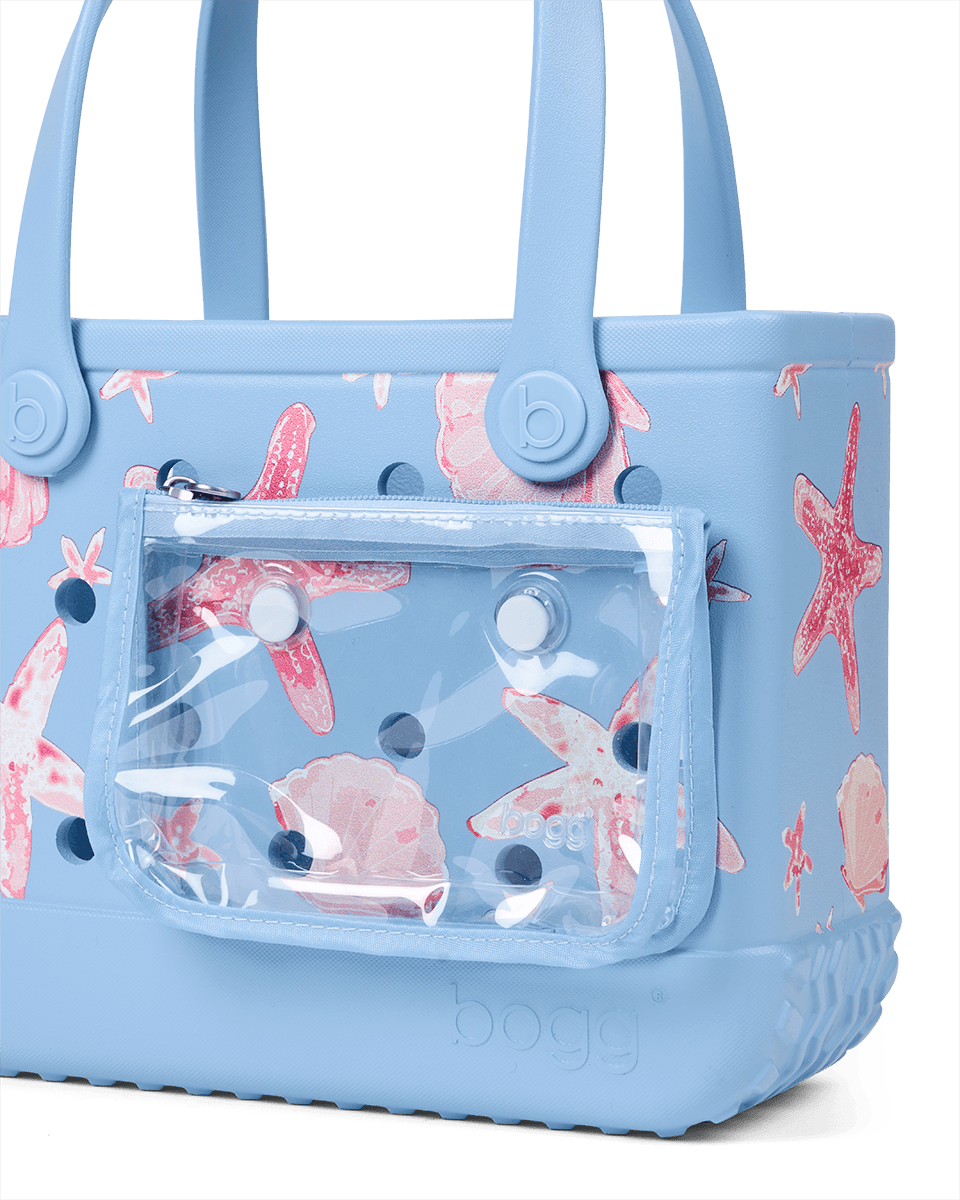 Bitty Bogg Bag - Carolina Blue Shells and Starfish View 
