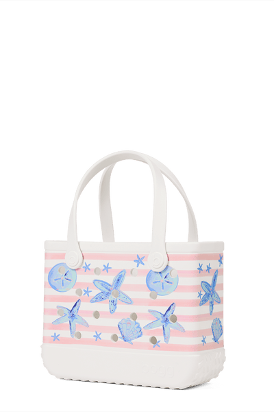 Bitty Bogg Bag - Pink Stripes & Blue Shells View 2
