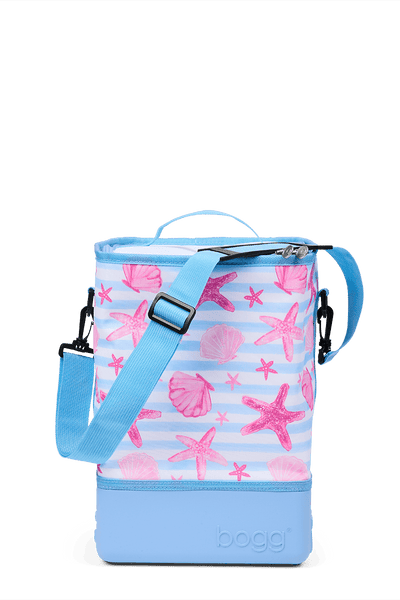 Bogg Brrr and a Half Cooler Insert - Blue Stripes & Pink Shells View 1
