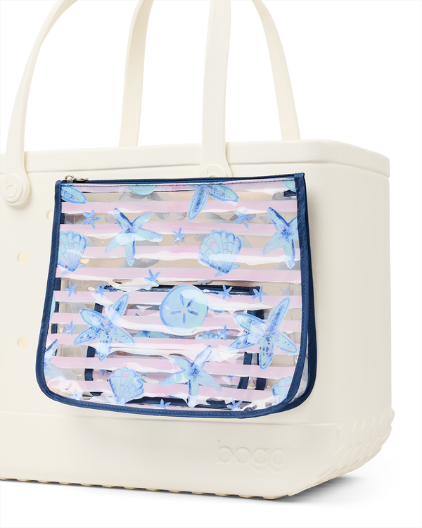 Decorative Insert - Pink Stripes & Blue Shells