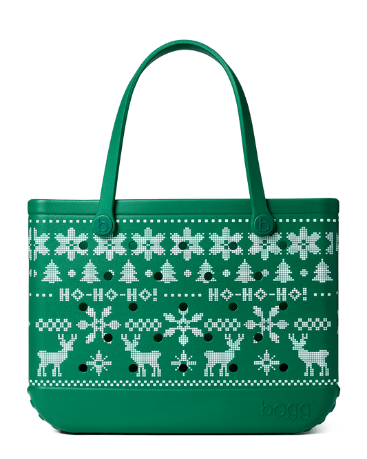 Large/Extra Large Bogg® Bag - Ugly Sweater - Green. 01