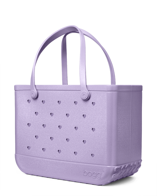 Large/Extra Large Bogg Bag - Heart Shimmer Lilac View 2