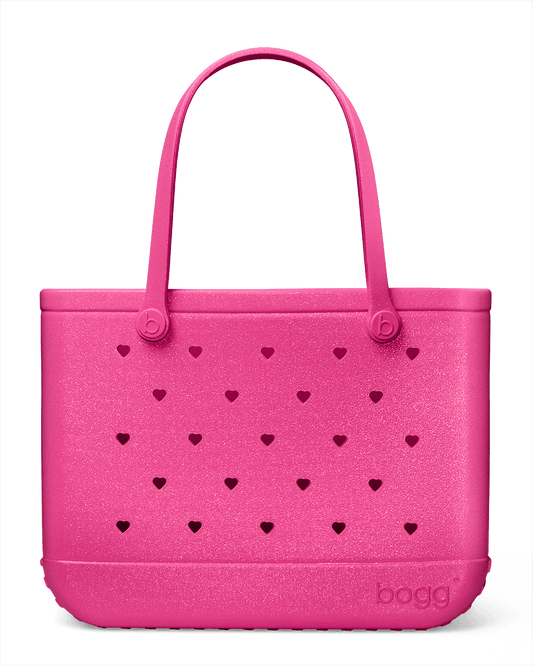 Large/Extra Large Bogg® Bag - Heart Shimmer haute PINK. 01