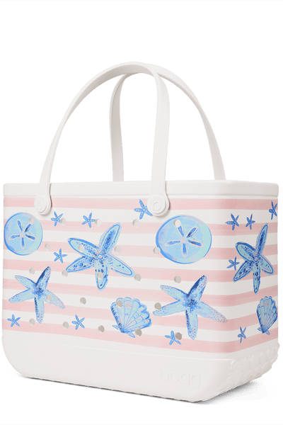 Original Bogg Bag - Pink Stripes & Blue Shells View 2
