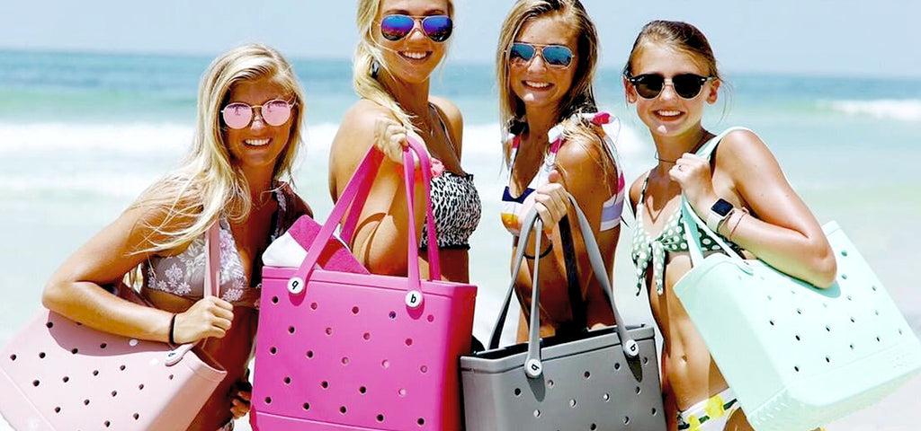 L Punched Bogg Bag Waterproof Summer Water Park Sea Organizer Storage  Shoulder Handbags Large Women's Stock Beach Bogg Bags