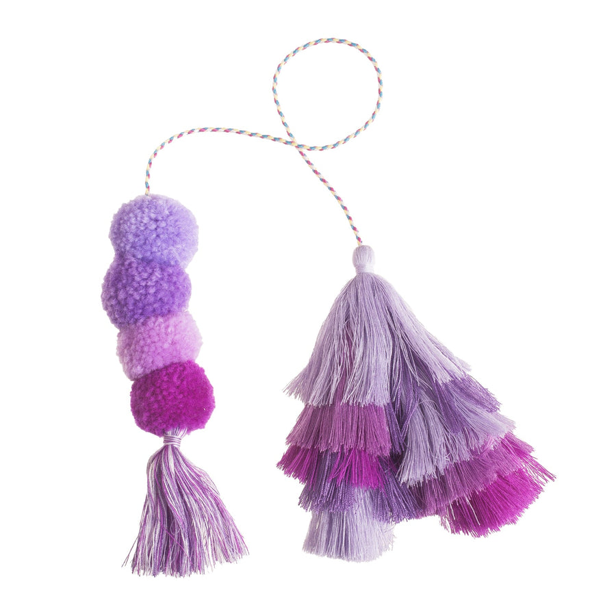 Bogg® Bag Bauble - Purple Rain Double Tassel. 01
