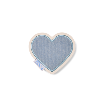 Bogg Bit - Washed Denim Heart