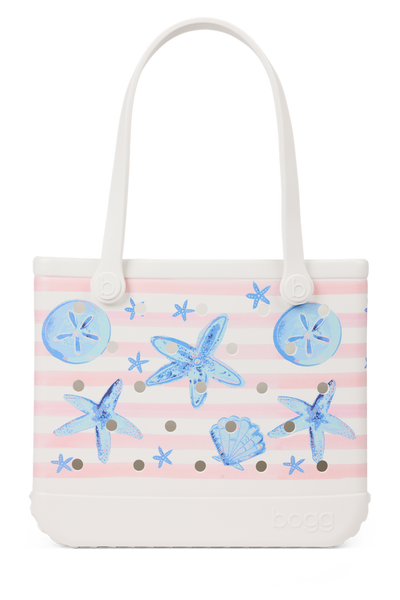 Baby Bogg Bag - Pink Stripes & Blue Shells View 1
