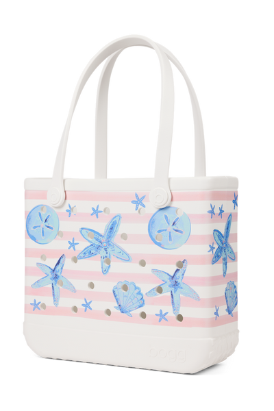 Baby Bogg Bag - Pink Stripes & Blue Shells View 2
