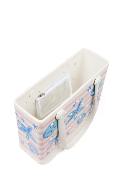 Baby Bogg Bag - Pink Stripes & Blue Shells View 3
