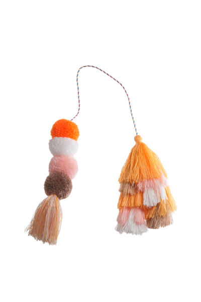 Bogg Bag Bauble - Creamsicle Double Tassel View 1
