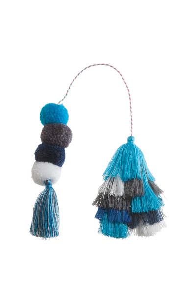 Bogg Bag Bauble - Ocean Double Tassel View 1
