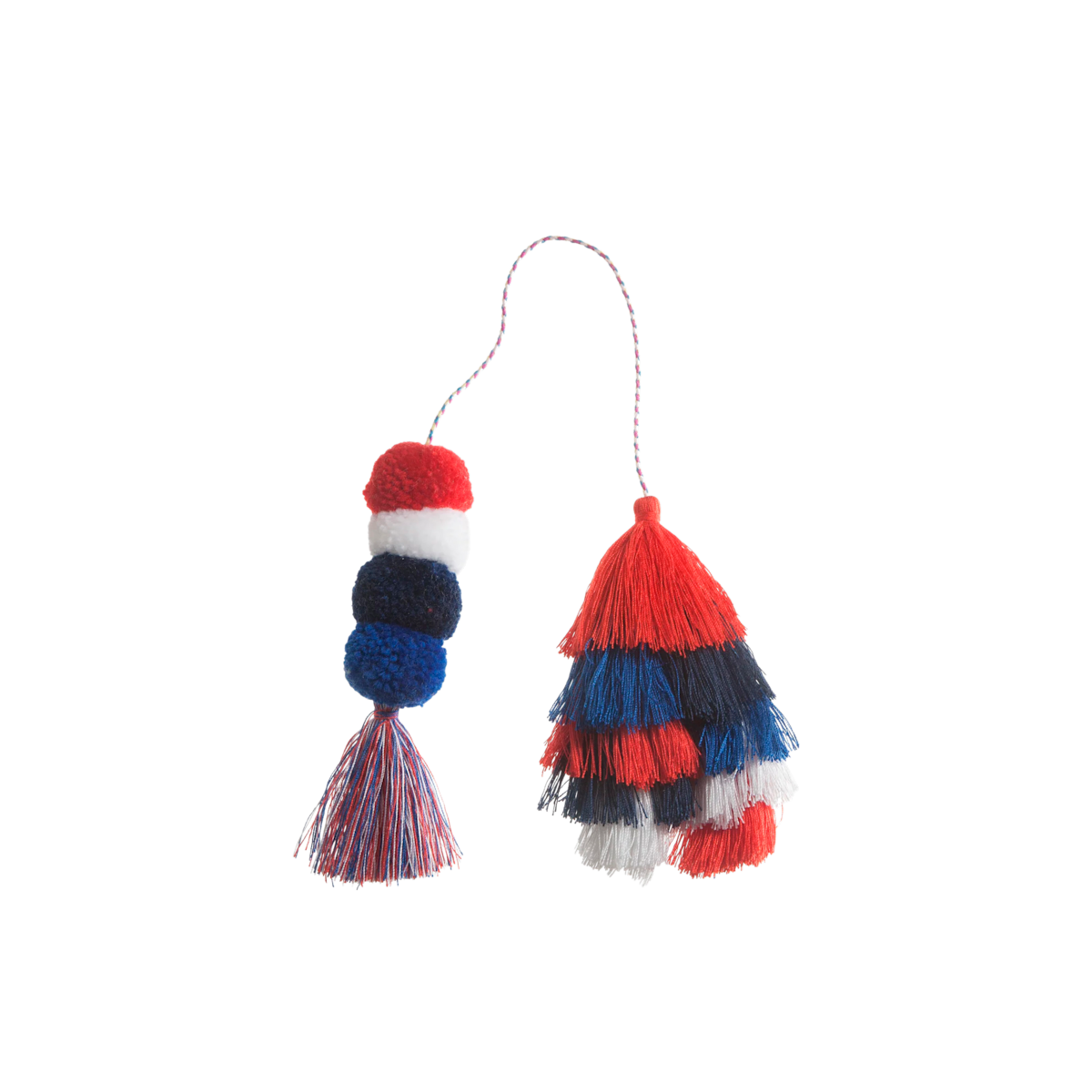 Bogg Bag Bauble - Usa Double Tassel View 
