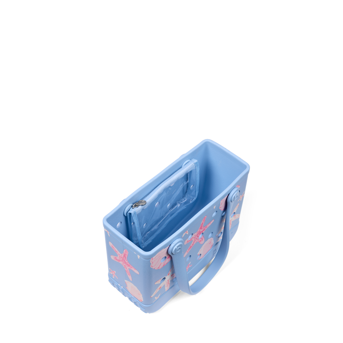 Bitty Bogg Bag - Carolina Blue Shells and Starfish View 

