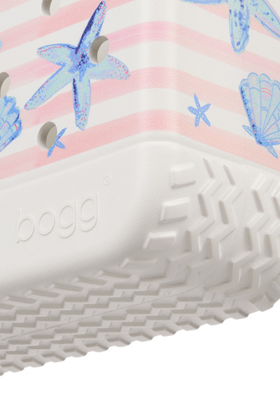 Bitty Bogg Bag - Pink Stripes & Blue Shells View 4
