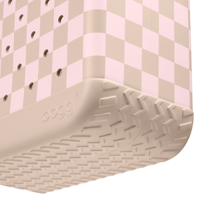 Original Bogg Bag - Checkered Linen/ Pink Marshmallow