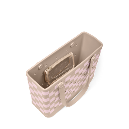 Baby Bogg Bag - Checkered Linen/ Pink Marshmallow