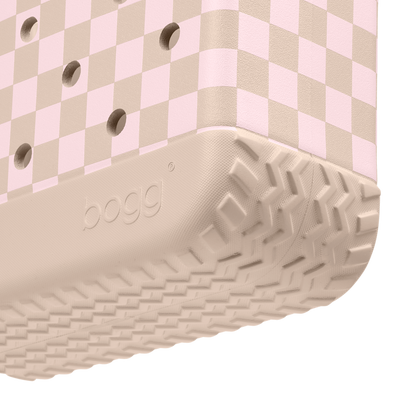 Bitty Bogg Bag - Checkered Linen/ Pink Marshmallow