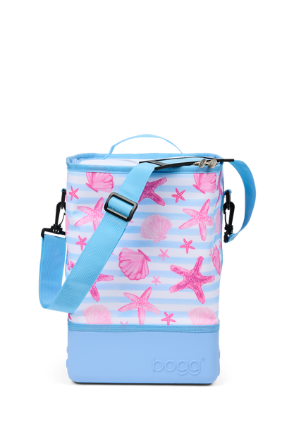 Bogg Brrr and a Half Cooler Insert - Blue Stripes & Pink Shells View 1
