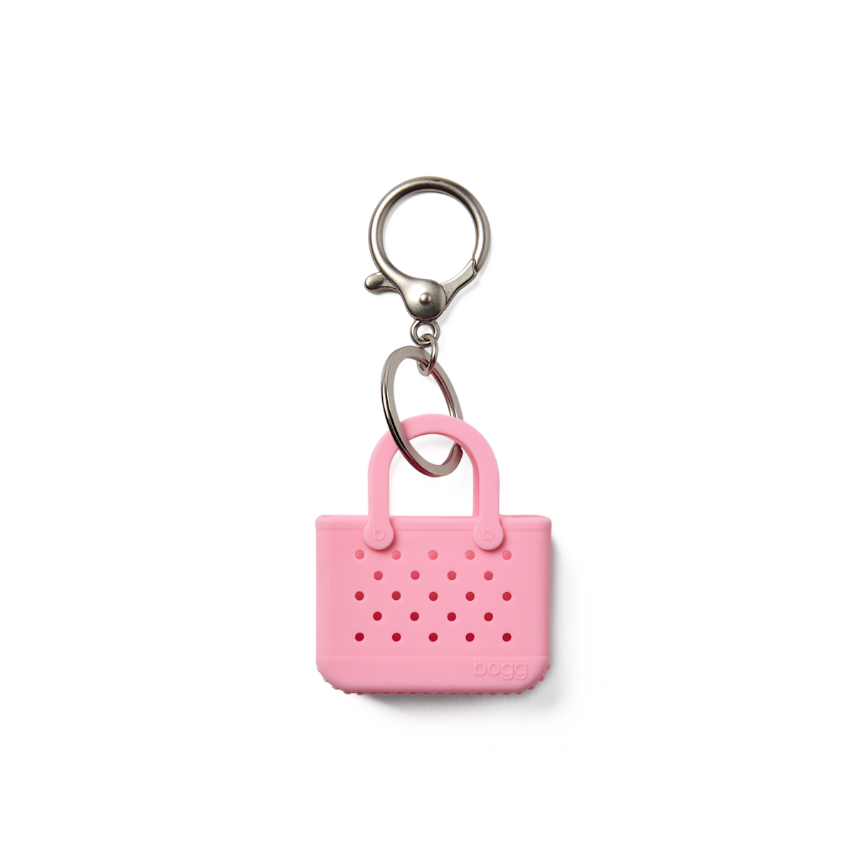 Tiny Tote Keychain - Blowing Pink Bubbles View 
