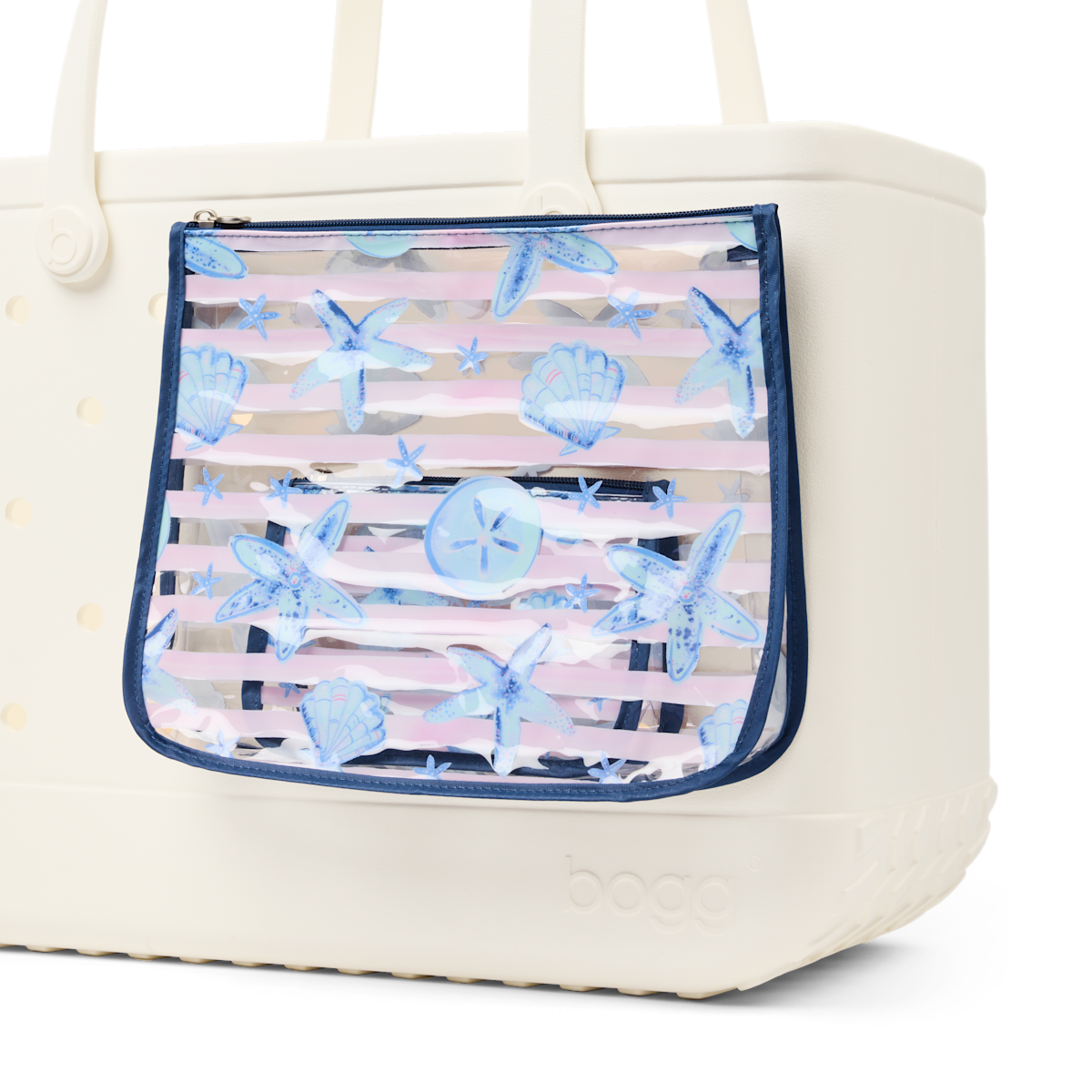 Decorative Insert - Pink Stripes & Blue Shells View 
