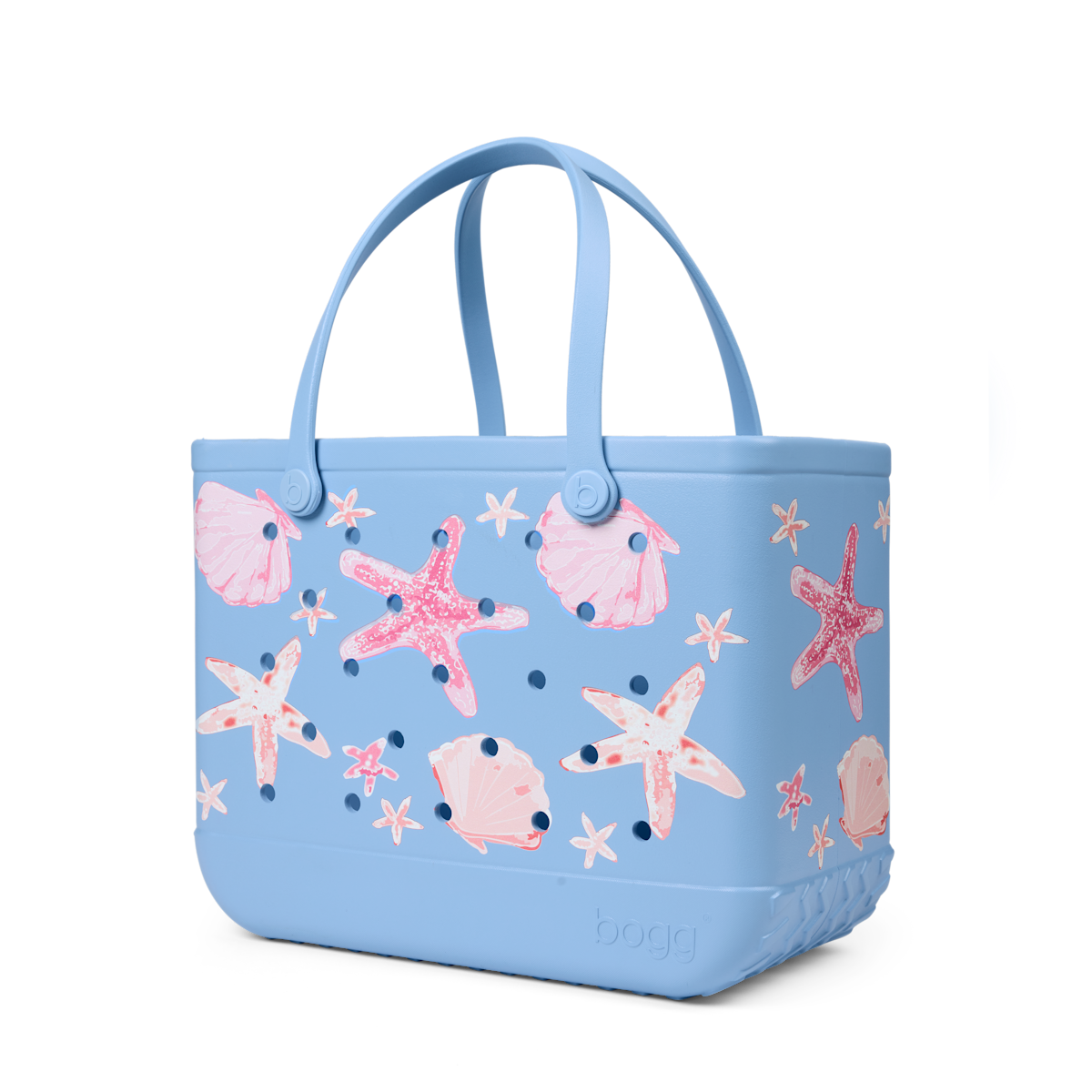 Original Bogg Bag - Carolina Blue Shells and Starfish View 
