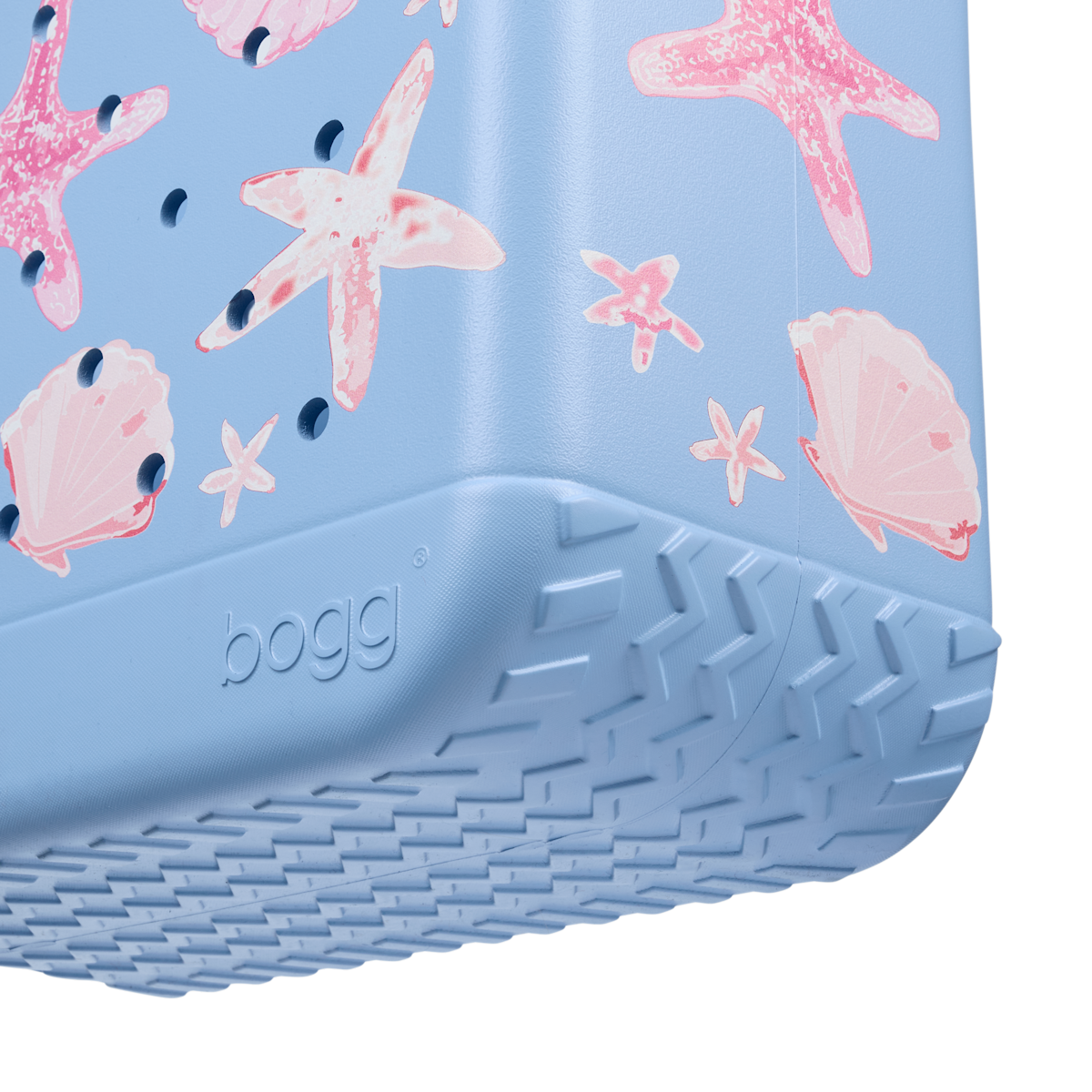 Original Bogg Bag - Carolina Blue Shells and Starfish View 
