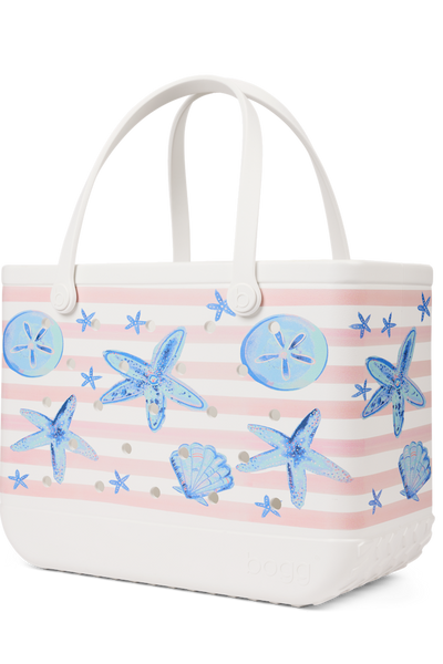 Original Bogg Bag - Pink Stripes & Blue Shells View 2
