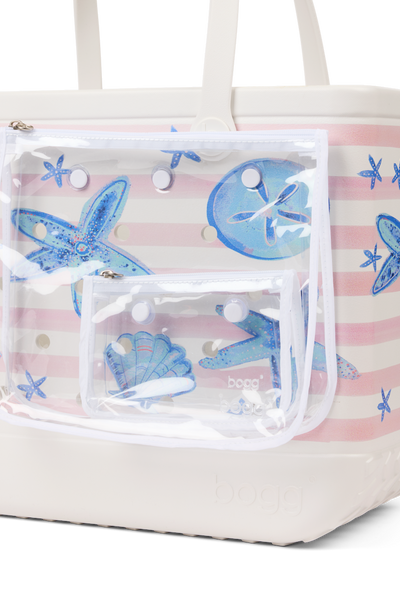 Original Bogg Bag - Pink Stripes & Blue Shells View 5
