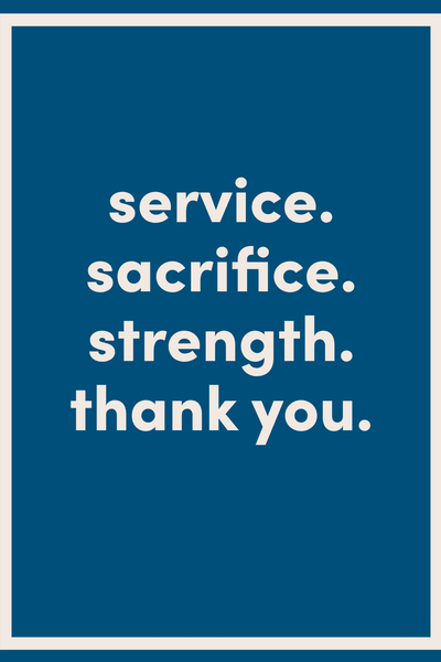 Thank You For Your Sacrifice Greeting Card View 2
