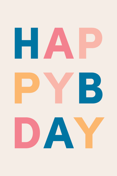 Happy Birthday Letters Greeting Card View 2
