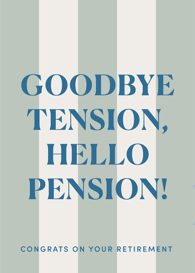 Hello Pension Greeting Card View 
