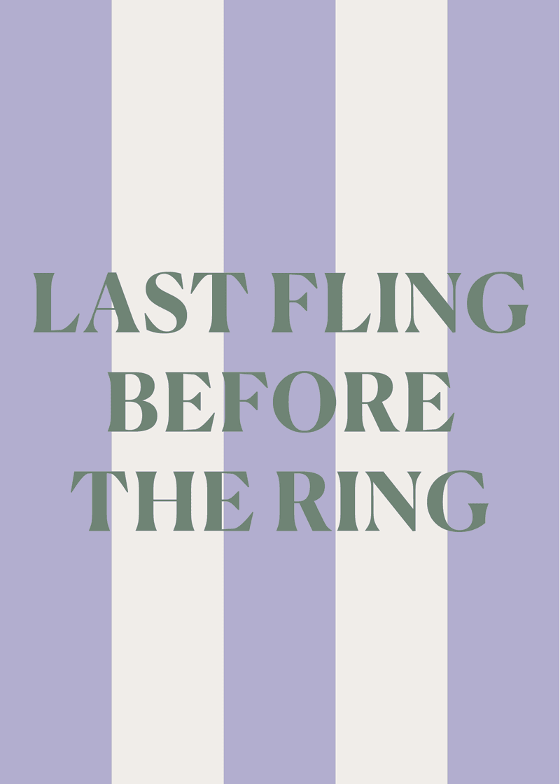 Last Fling Greeting Card View 
