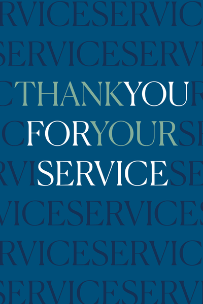 Thank You For Your Service Greeting Card View 2
