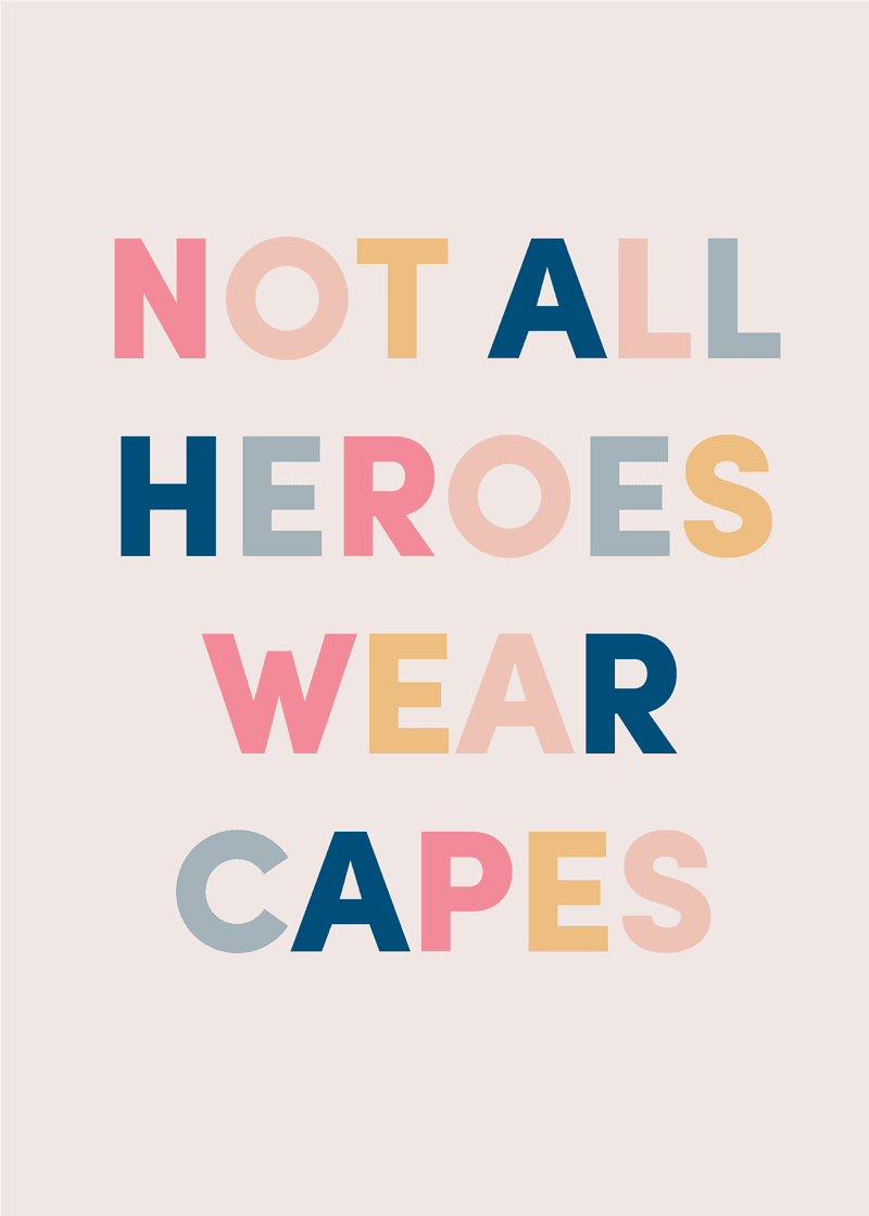 Heroes Greeting Card View 
