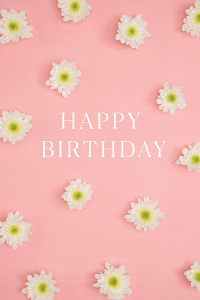 Happy Birthday Flowers Greeting Card View 2
